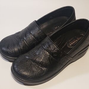 Easy Works Women's Lead Clogs Black Tooled 7M Arch Support Stability Balance